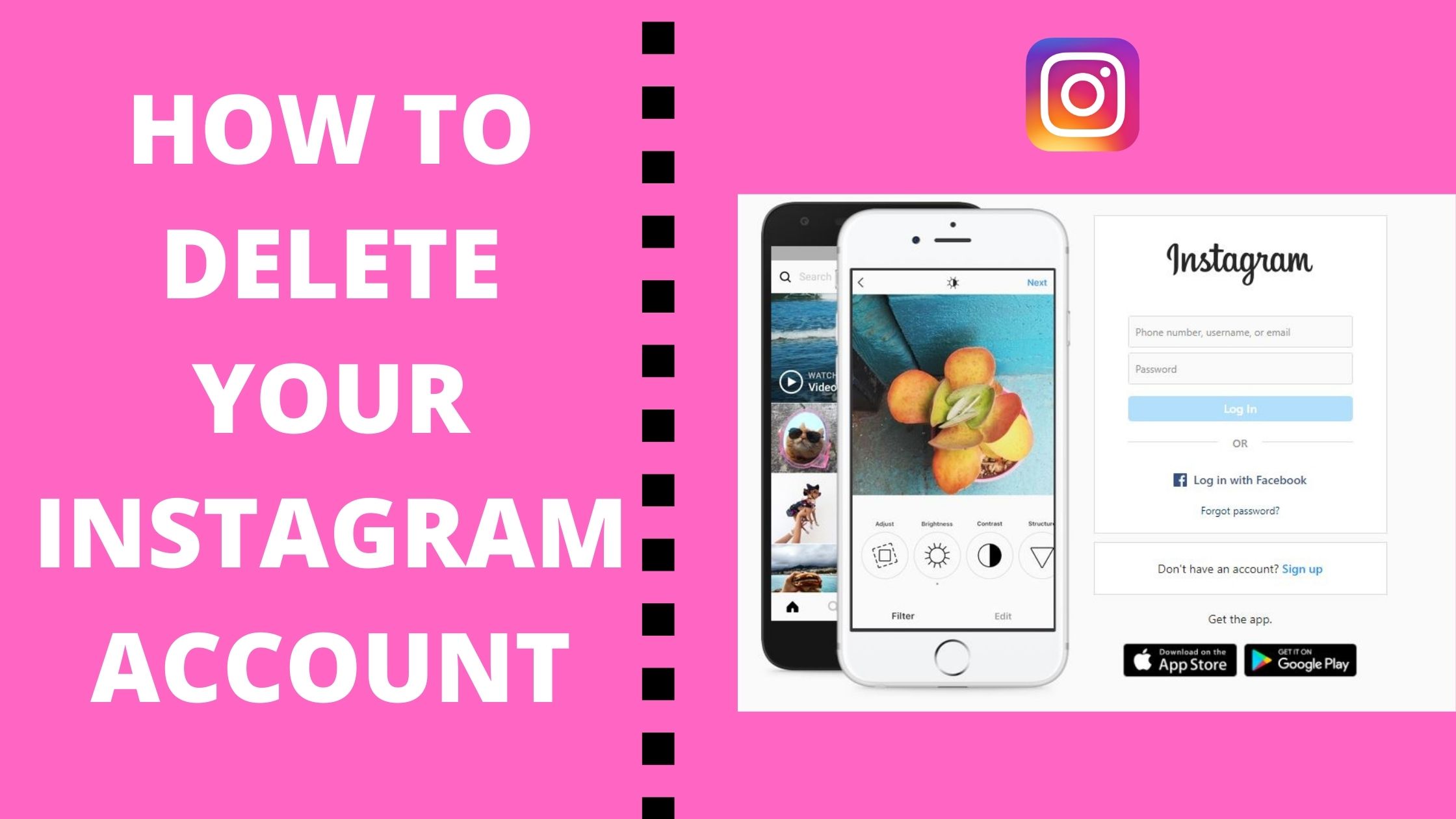 How To Delete Instagram Account On App 2021 Bangla Master