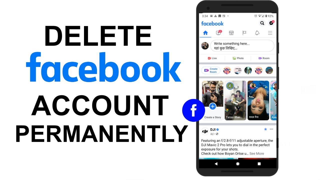 How to Delete Facebook Account on Phone 25 - Bangla Master